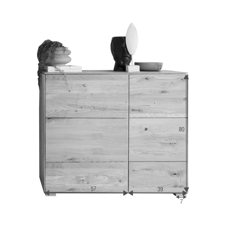 Komoda dębowa otwarta II Momos