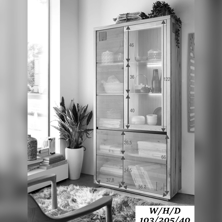 Witryna bukowa lewa II Tetyda