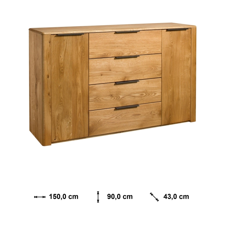 Komoda dębowa II Denver dąb rustical