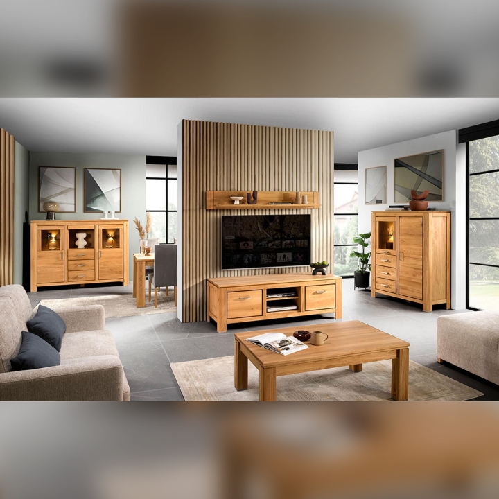 Szafka RTV dębowa Faro olej natura