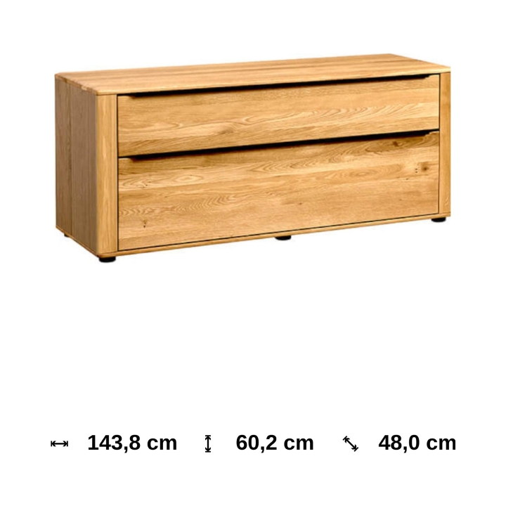 Szafka RTV I dębowa Luna olej natura