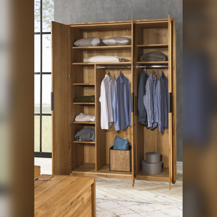 Szafa 3-drzwiowa dębowa Denver dąb rustical