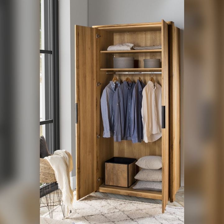 Szafa 2-drzwiowa dębowa Denver dąb rustical