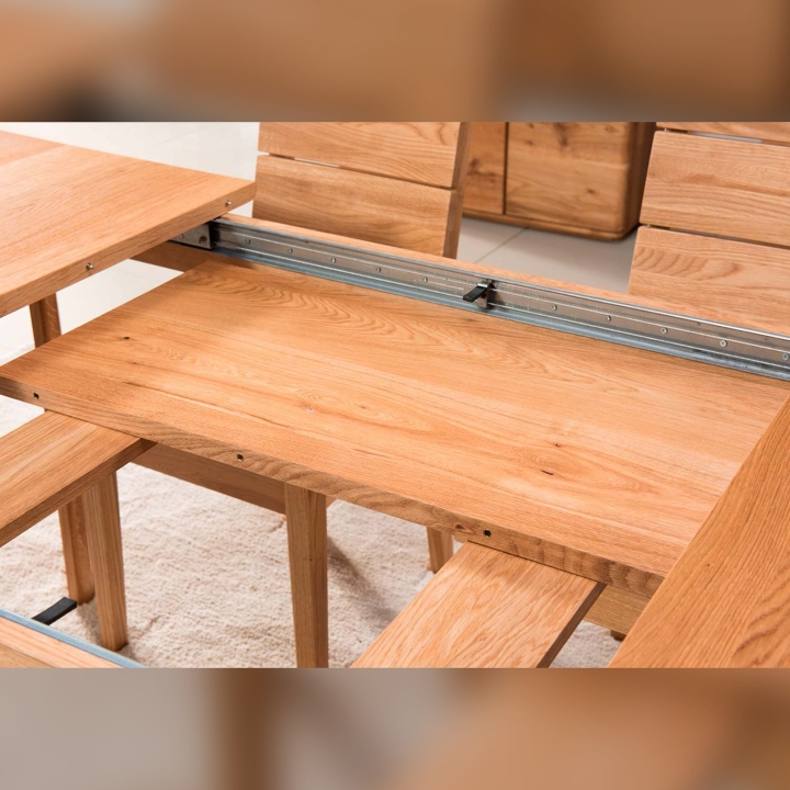 Stół rozkładany dębowy Denver dąb rustical 160x90