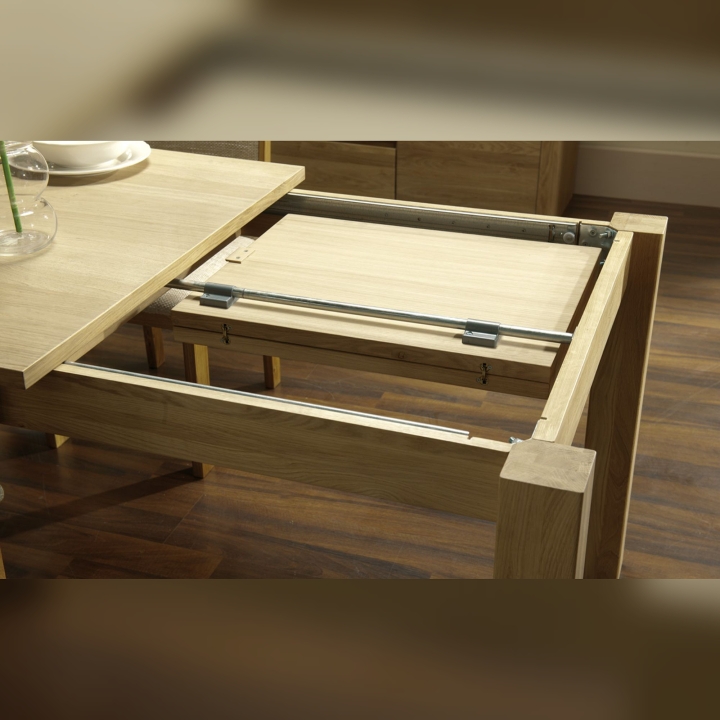 Stół rozkładany dębowy Orlando olej bianco 160x90