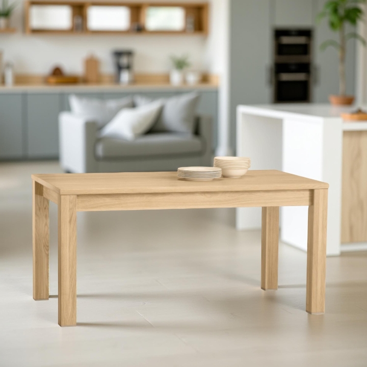 Stół rozkładany dębowy Orlando olej bianco 160x90