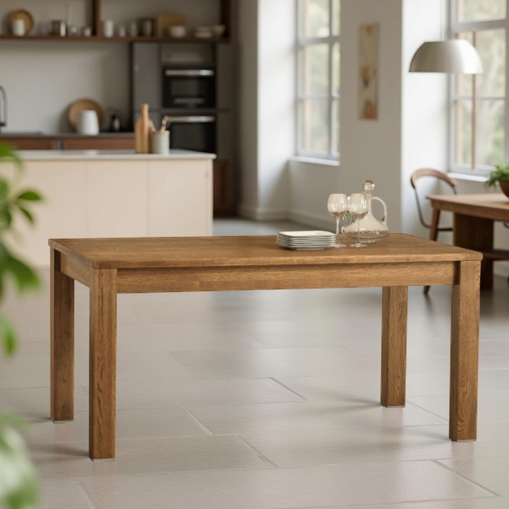 Stół rozkładany dębowy Orlando olej bursztyn 160x90