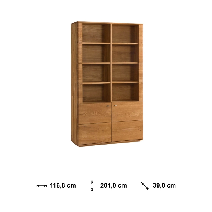 Regał dębowy II Denver rustical