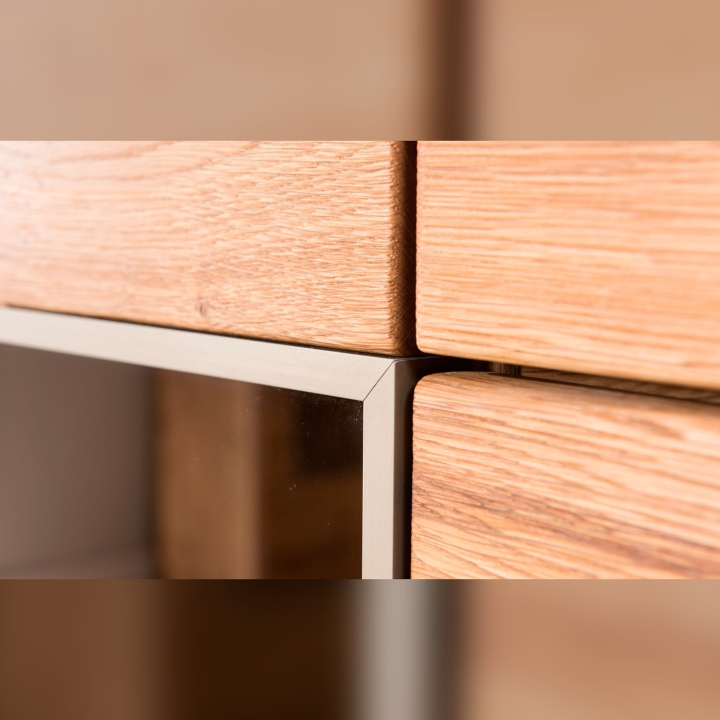 Witryna dębowa 2-drzwiowa Denver dąb rustical