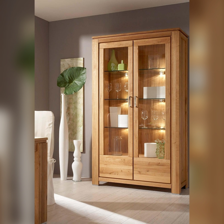 Witryna dębowa 2-drzwiowa sęczny Faro