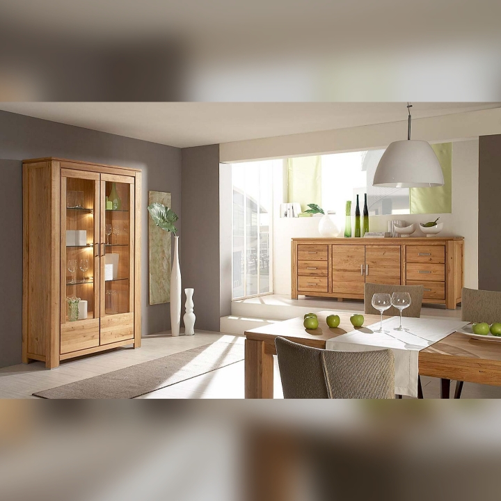 Witryna dębowa 2-drzwiowa sęczny Faro