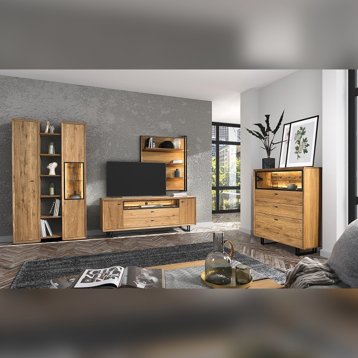 Witryna dębowa Vigo III olej natura