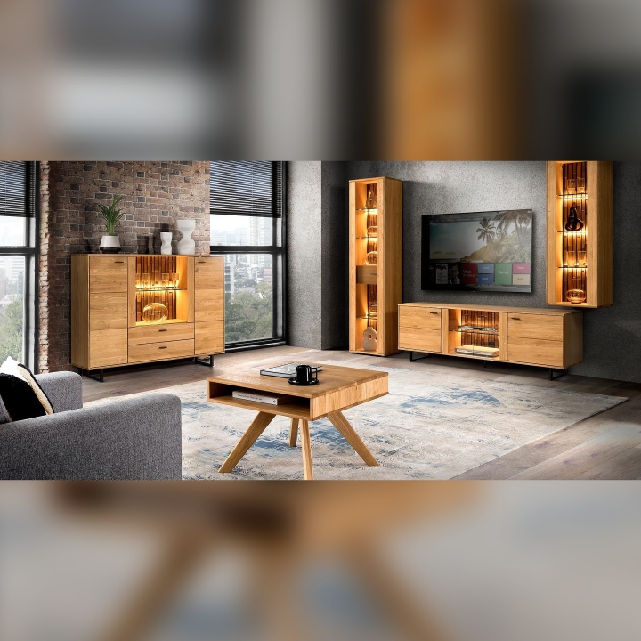 Witryna wisząca dębowa Tramonto