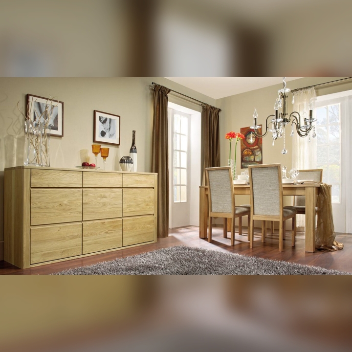 Półka wisząca dębowa Orlando olej bursztyn 129 cm