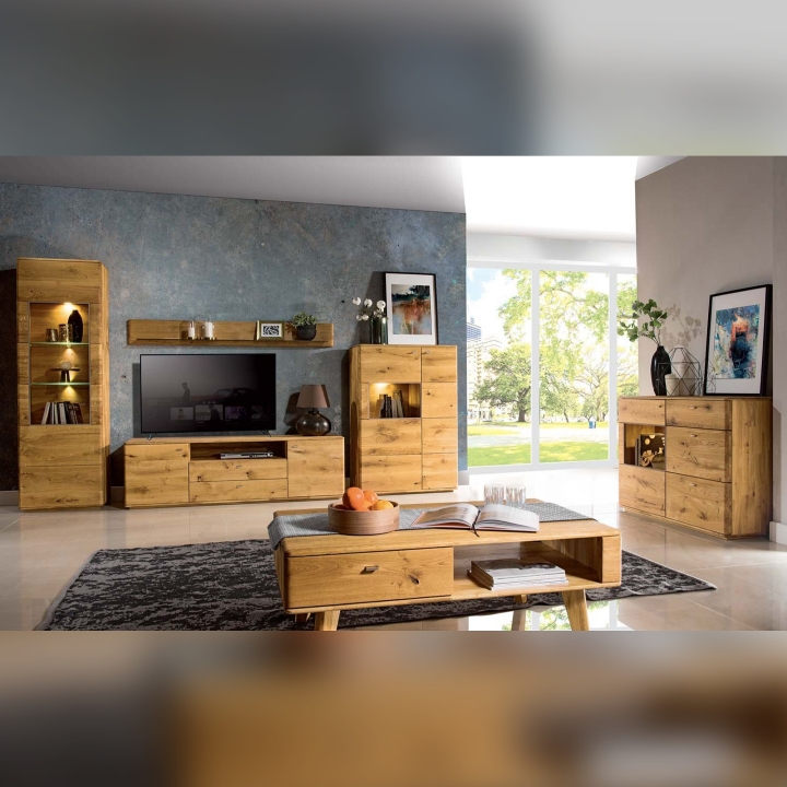 Stolik kawowy dębowy Denver 120x70 dąb rustical