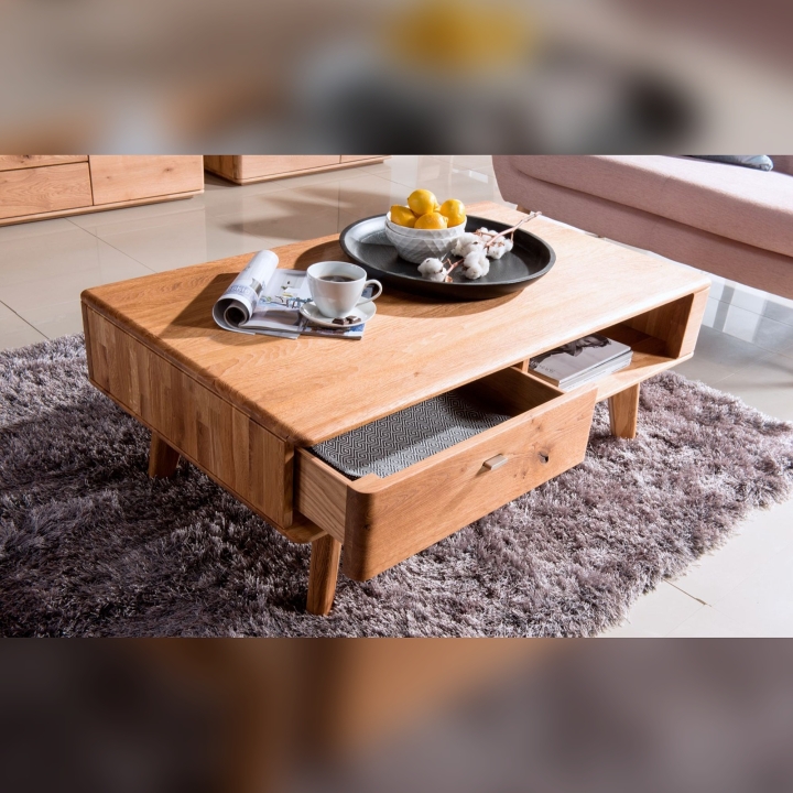 Stolik kawowy dębowy Denver 120x70 dąb rustical