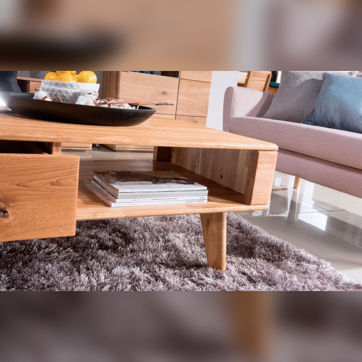 Stolik kawowy dębowy Denver 120x70 dąb rustical