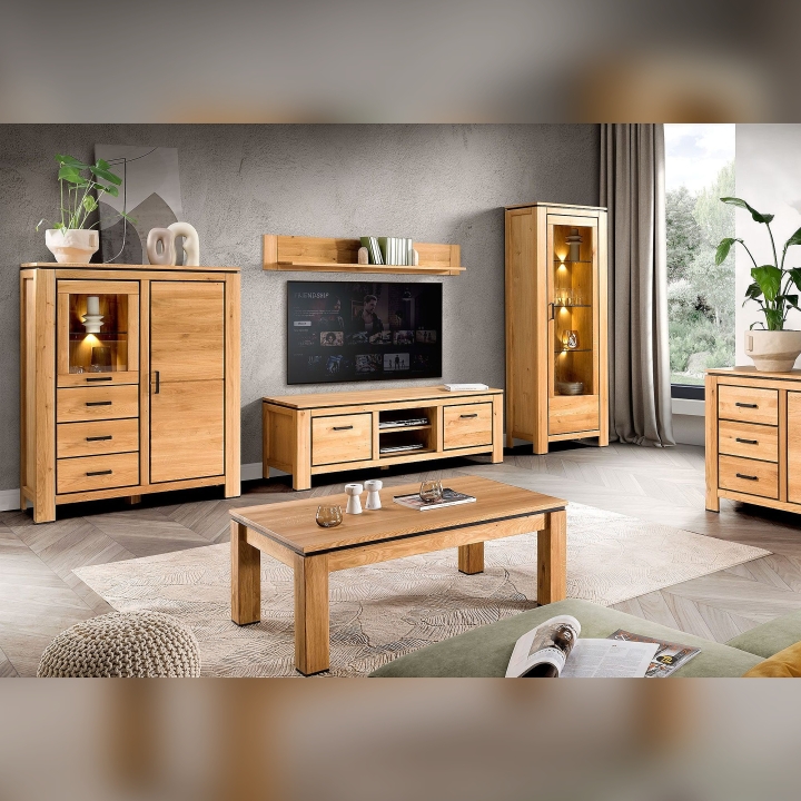 Stolik kawowy dębowy Faro II dąb sęczny 120×70