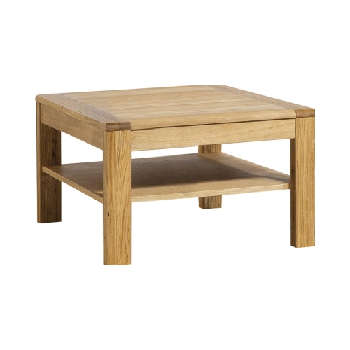 Stolik kawowy I z półką Atlanta olej natura 75x75