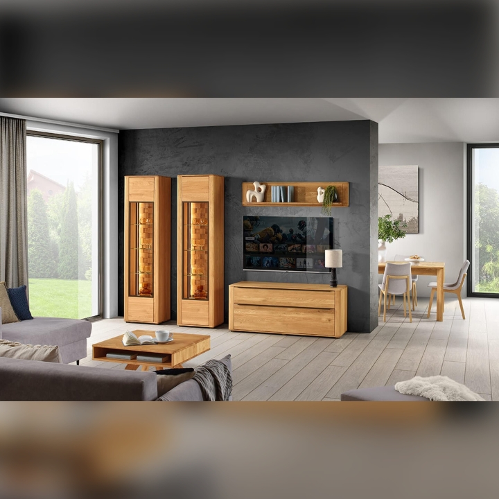 Stolik Kawowy dębowy Luna olej natura 70x70