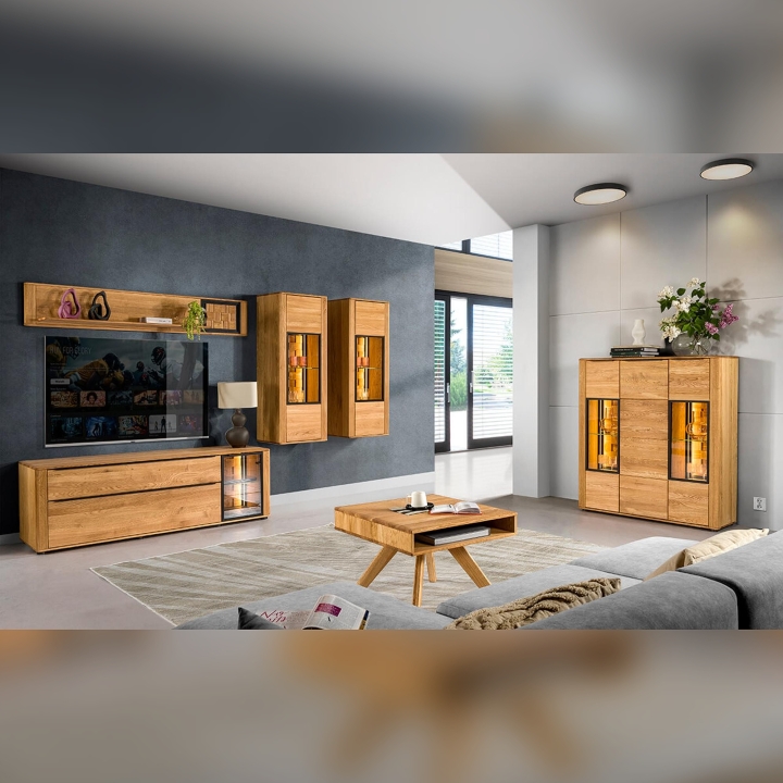 Stolik Kawowy dębowy Luna olej natura 70x70