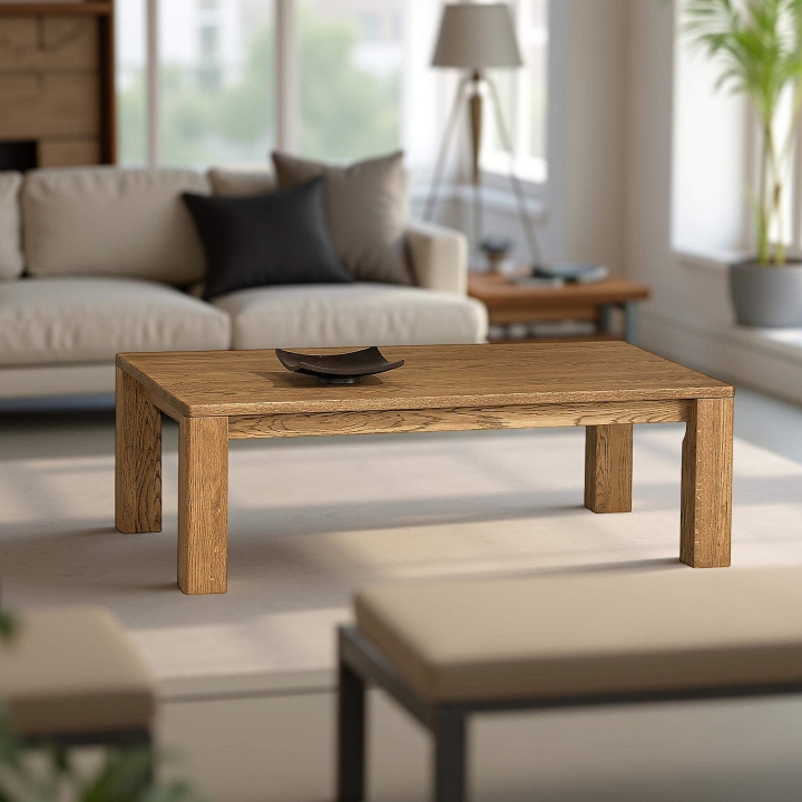 Stolik kawowy dębowy Orlando olej bursztyn 120x75