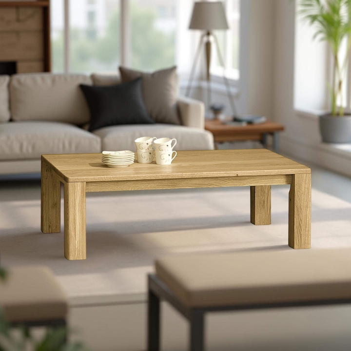 Stolik kawowy dębowy Orlando olej natura 120x75