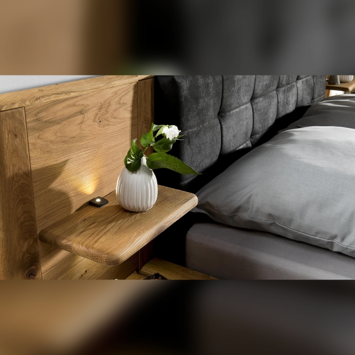 Szafka nocna wisząca do łóżka Denver lewa dąb rustical