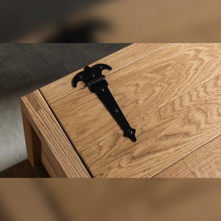 Duża dębowa skrzynia Denver dąb rustical