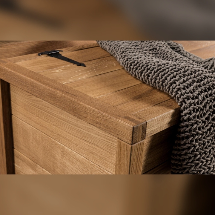 Duża dębowa skrzynia Denver dąb rustical