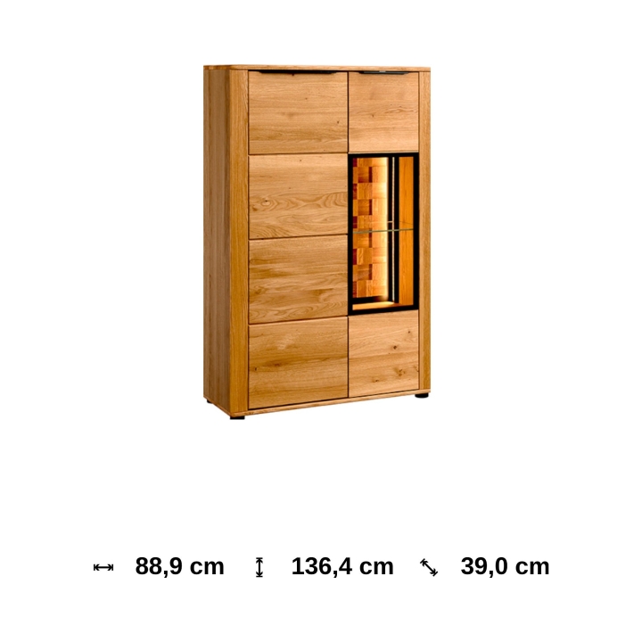 Kredens dębowy I Luna olej natura