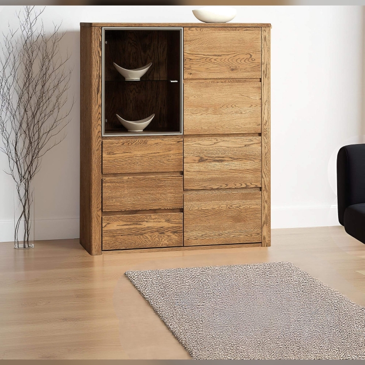 Kredens dębowy III Orlando olej bursztyn