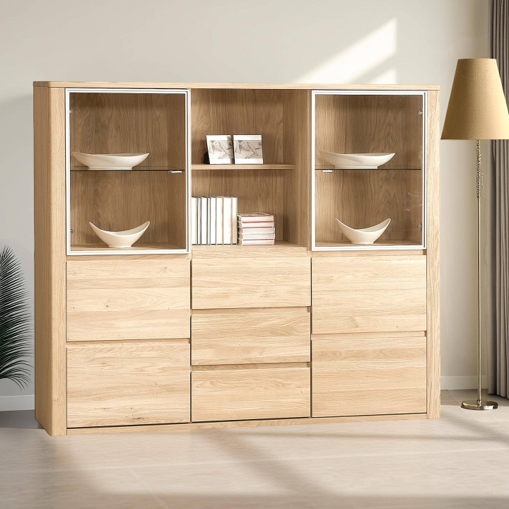 Kredens dębowy II Orlando olej bianco