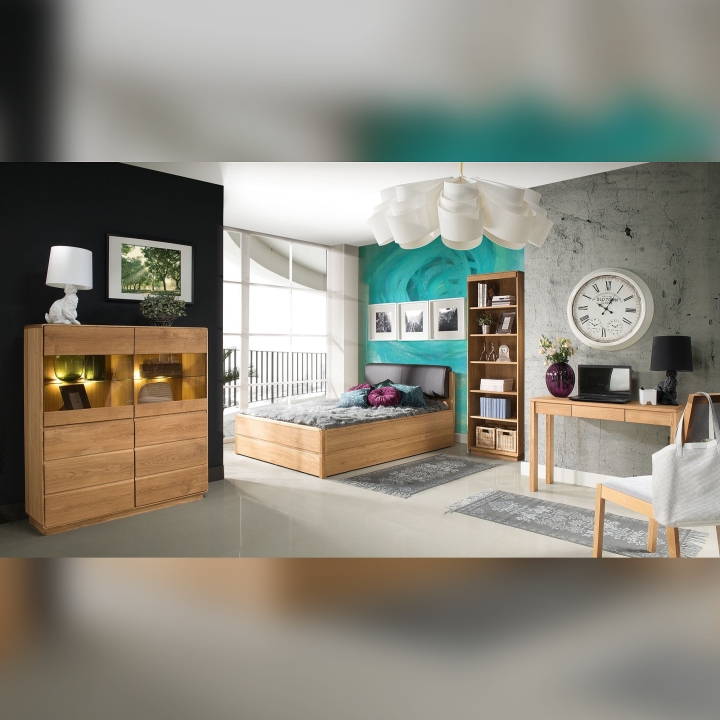 Toaletka sekretarzyk dębowy Atlanta olej natura