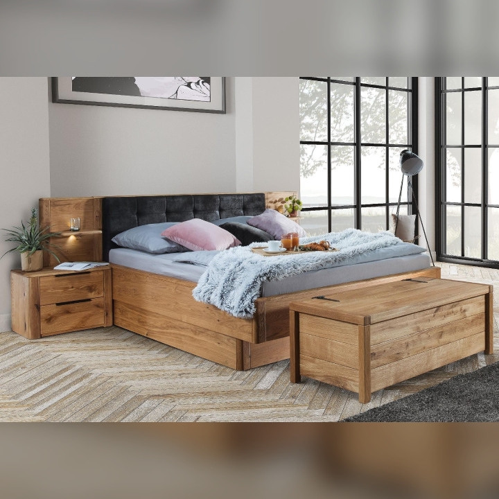 Łóżko dębowe Denver dąb rustical 90x200