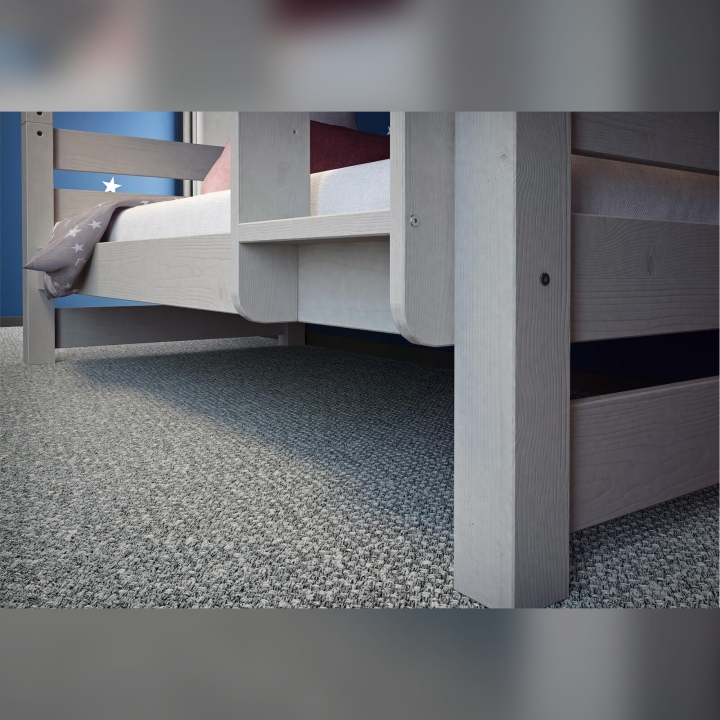 Łóżko piętrowe 90x200 Jan sosnowe szare