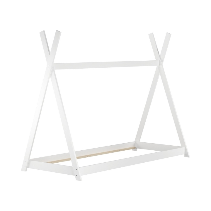 Bukowe łóżko dziecięce Tipi 90x200 białe