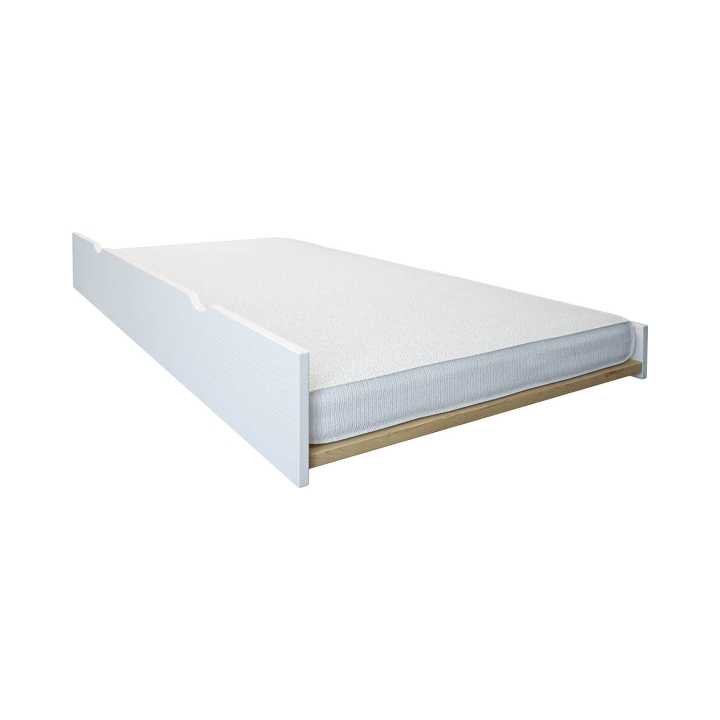 Szuflada na materac do łóżka Jan i Pięterko biała