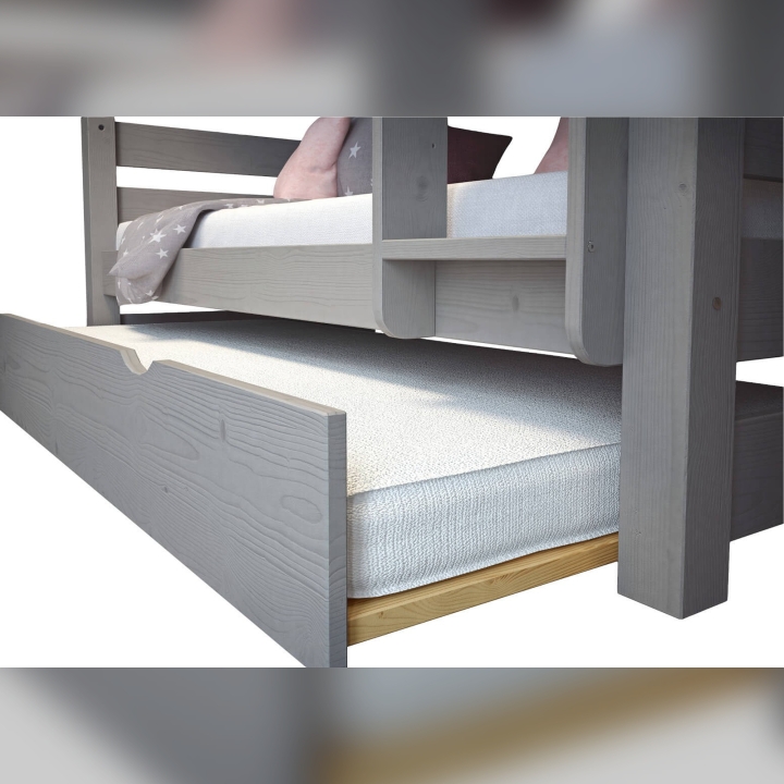 Szuflada na materac do łóżka Jan i Pięterko szara