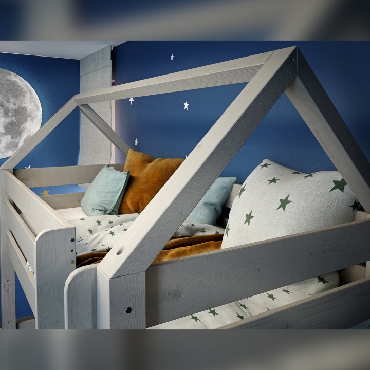 Daszek do łóżka Jan, Pięterko, Antresola szary