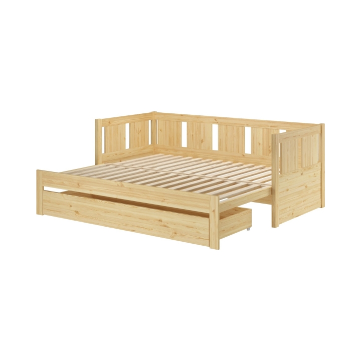 Łóżko sosnowe rozkładane Monia 2 osobowe 90/180x200