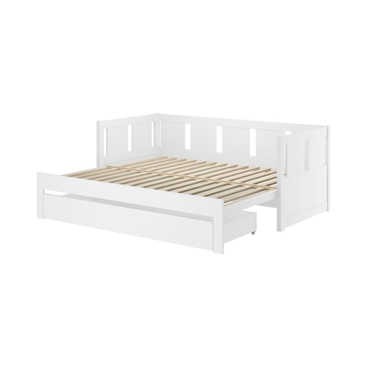 Łóżko sosnowe rozkładane Monia 2 osobowe 90/180x200 białe