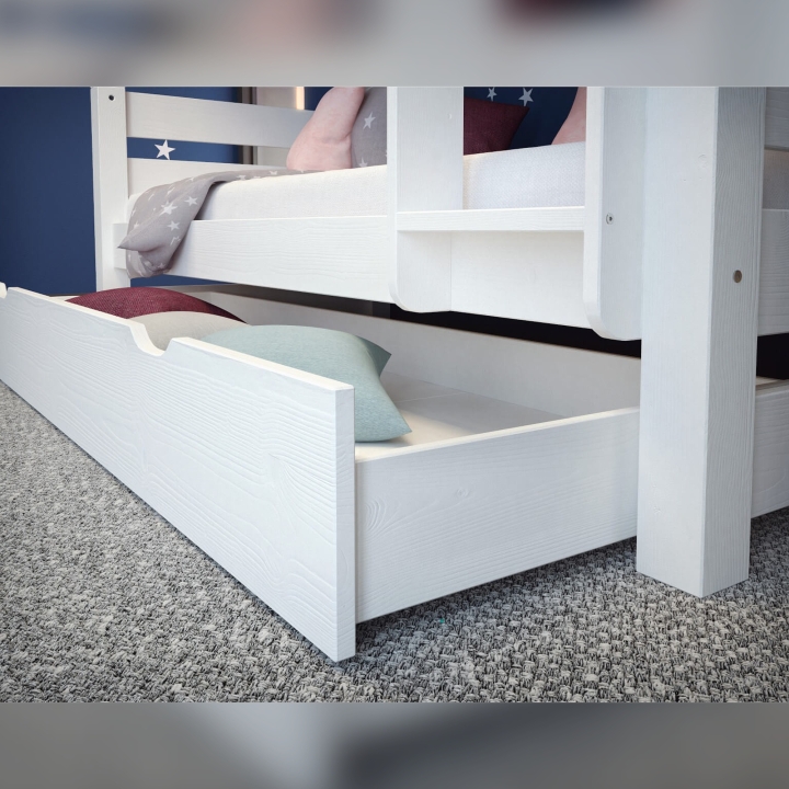 Szuflada na pościel do łóżka 3 osobowego/Sen Trio biała