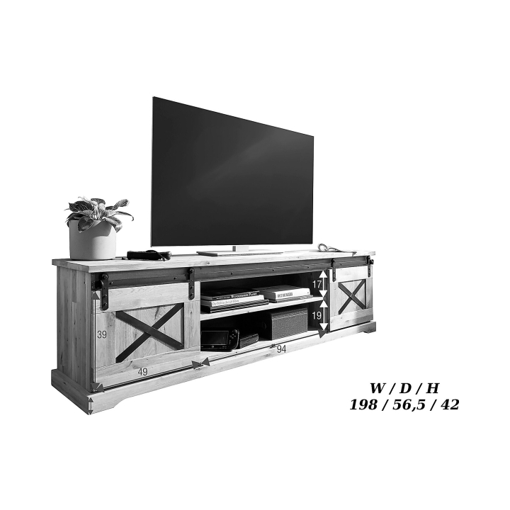 Szafka RTV dębowa II Nyks