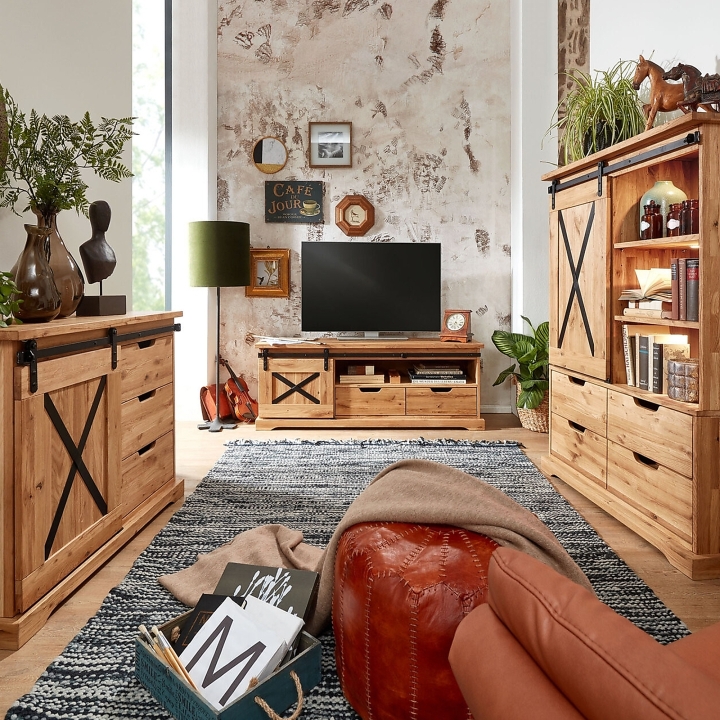 Szafka RTV I dębowa Nyks