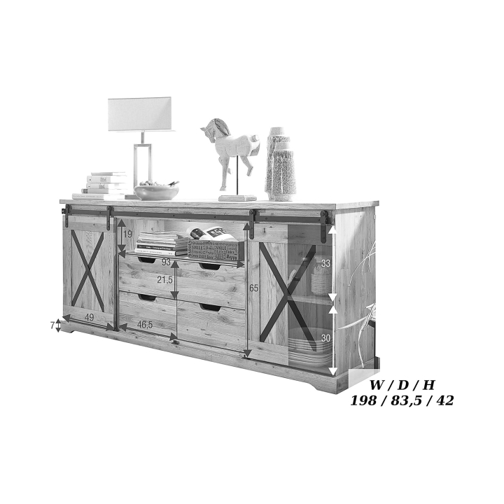 Komoda dębowa III Nyks
