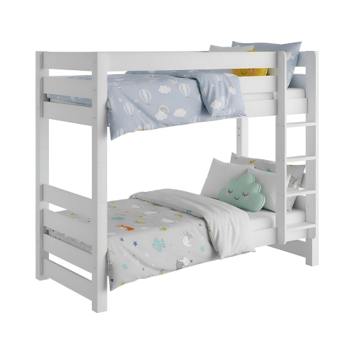 Łóżko piętrowe 90x200 Jan sosnowe białe