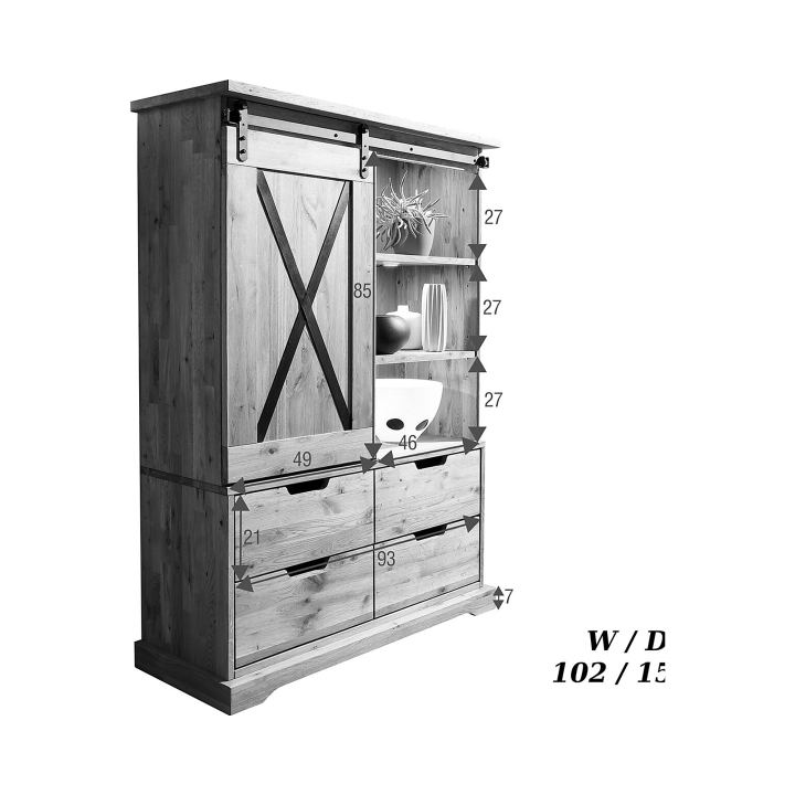 Witryna dębowa I Nyks