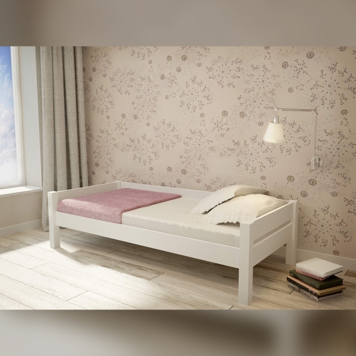 Łóżko sosnowe Lisa F11 90x200 białe