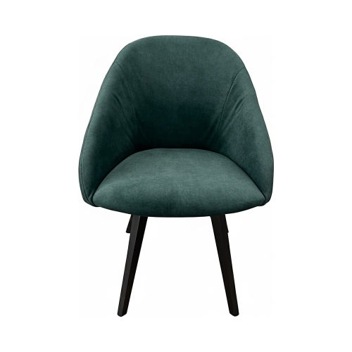 Welurowe krzesło z zieloną tapicerką